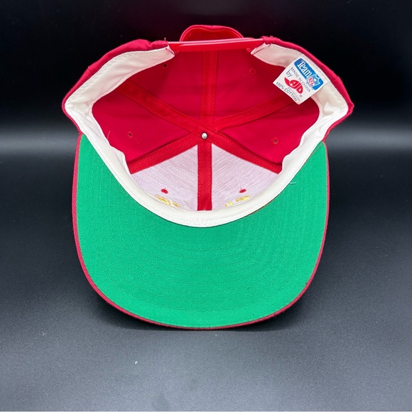 Vintage Kansas City Chiefs AJD Cap Corp Snapback Hat Cap Embroidered Red Yellow - Picture 8 of 9